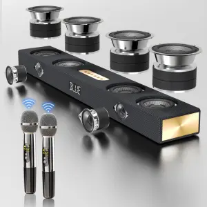 Bestseller 600K 2.1Soundbar TV Audio System Home Theater Karaoke Soundbar Speaker Wireless Microphone with Wireless Subwoofer