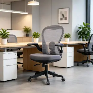 Modern Adjustable Mesh Executive Office Chair with Height Adjustable Swivel Base Saber Legs-Factory Wholesale Chair