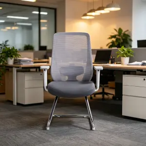 Middle Back Office Chair China Electric Office Chair Cheap Office Chair With White Leg