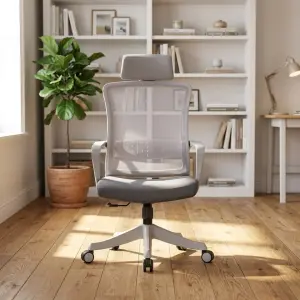 Breathable Fabric Ergonomic Load Swivel Office Chair Adjustable Lumbar Support Tilt Mechanism Multi Position Lock Office Chair