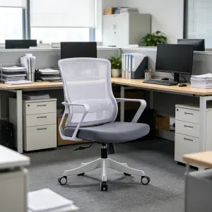 Modern Adjustable Mesh Executive Office Chair with Height Adjustable Swivel Base Saber Legs-Factory Wholesale Chair