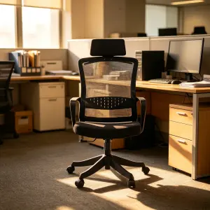 Breathable Fabric Ergonomic Load Swivel Office Chair Adjustable Lumbar Support Tilt Mechanism Multi Position Lock Office Chair