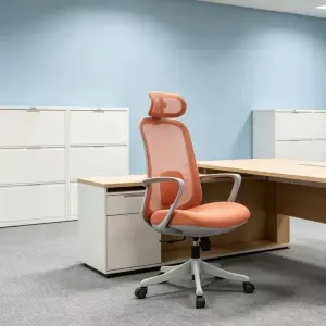 Breathable Fabric Ergonomic Load Swivel Office Chair Adjustable Lumbar Support Tilt Mechanism Multi Position Lock Office Chair