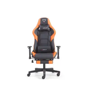 Portable Folding Gaming Chair with Footrest Adjustable Height Lightweight Design and Breathable Mesh for Easy Transport