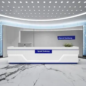 Modern Simple Reception Desk for Hotels Medical Consultations Lacquered Beauty Salon Cashier Desk Schools Hospitals Customized
