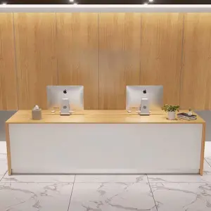 Custom Modern Minimalist Rectangular Reception Desk Multi-Color Front Desk for Office Beauty Salon Boutique