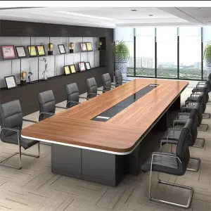 2025 Manufacturer Wholesale Modern Design Conference Set Customizable Wood Seats and Coordinating Chairs for Business Meetings manager's desk