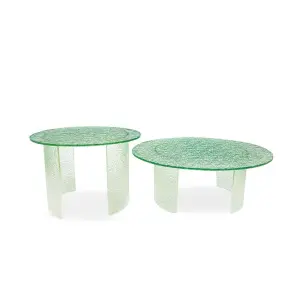 Modern Minimalist Ripple Coffee Table Transparent Acrylic and Glass Design for Living Rooms