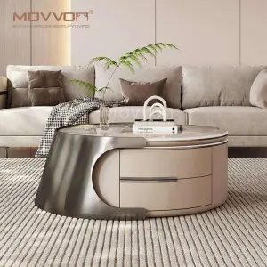 Customized Living Room Furniture Coffee Table Gold Marble Coffee Table Luxury