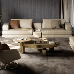 Luxury Style Gold Black Steel Coffee Table Set New Design Living Room Sofa Center Tables Home Decorative Furniture