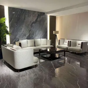High End Italian Design Luxury Chesterfield Sofa for Home Office Hotel Living Room Furniture Modern Genuine Leather Sofa Set