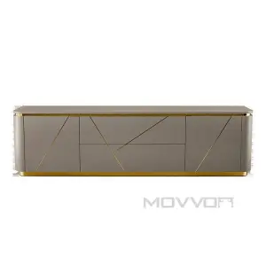 MOVVON Modern Simple Low Solid Wood TV Stand Living Room Storage Cabinet for Hotel Use