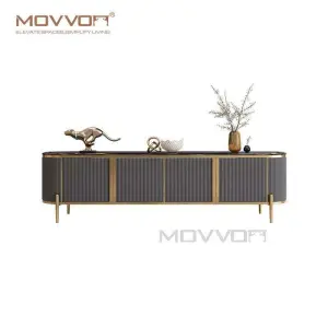 MOVVON Modern TV Stand Cabinet for Living Room Hotel Apartment Mall-Easy Clean Customized Color Plywood Furniture