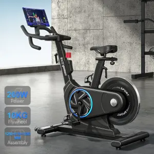 Lijiujia Unisex Indoor Exercise Gym Fitness Machine New Self-Generating Electricity Spin Bike LED Screen Knob Body Steel