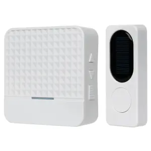 Security Smart Solar Power Charging Ring Door Bell Switch W Camera for Home