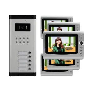 7 Inch Color 2 Apartments Video Door Phone Intercom Building System
