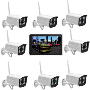 TUYA 8channel 2mp 3mp NVR Wireless Wifi Nvr Kit 4 Channel With 10.1inch Screen Monitor