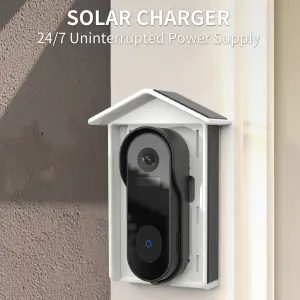 3MP Video Doorbell 2K HD Battery and Solar Powered Two-Way Audio Wireless Visual Doorbell