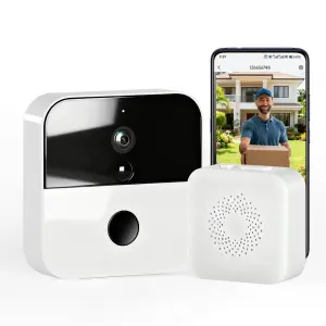 1080P HD Video Doorbell Intercom Night Vision Smart 2-Way Calling Doorbell Camera Waterproof Smart Wireless Door Phone