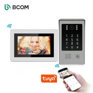 Outdoor IP Video Door Phone 7-inch Touch Screen Motion Detection Hands-free Intercom RFID Card Password Access Waterproof Metal