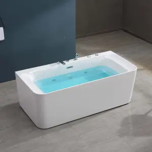 Gurgle Luxury Massage Bathtub Indoor Pure Acrylic Bubble Whirlpool Bathtub