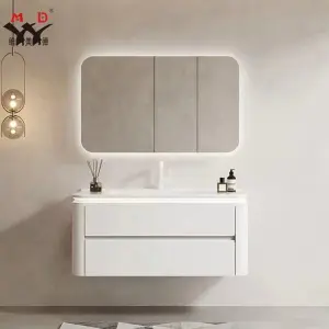 Modern Wall-mounted Dressing Table Set Luxury Bathroom Cabinet with LED Mirror Bathroom Dressing Table for Bathroom and Bedroom