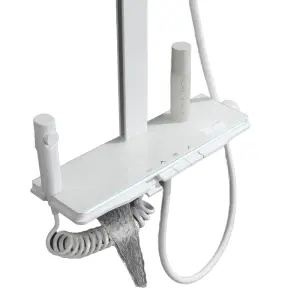 Modern New Custom Luxury White and Black Thermostatic Shower Set with Digital Display Massage Spray Spray Mode for Hotels