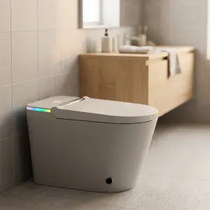 New Fully Automatic Sterilization Multi-functional Heating Seat One-piece Floor-standing Bidet Smart Toilet with Remote Control