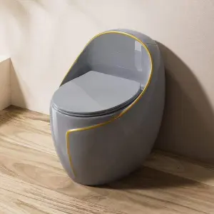 Factory-customized TOTO Personalized and Creative Siphonic Silent Small-sized Anti-odor Floor-standing Egg-shaped Toilet