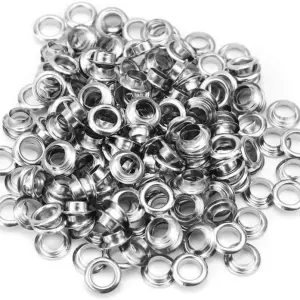 Custom Stainless Steel Garment Eyelets  15mm Flat Edge Metal Eyelets Usage for Bags Banner Eyelets