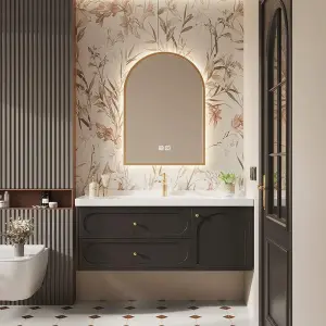 French Style French Makeup Vanity Set Framed Mirror Water-Resistant Dressing Table for Bedroom Bathroom Vanities Apartments