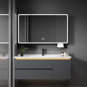 New Style Simple Style Hotel Wind Wall-Mounted All-in-One Basin Intelligent Mirror Ceramic Washbasin Toilet Combination Bathroom