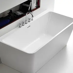 Hot Selling Natural Portable Modern Soaking Bathroom Tubs Spa Freestanding Acrylic Bathtub Hotel Customized Polish Accessory