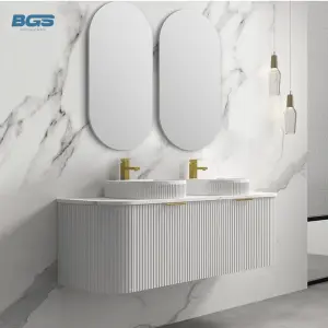 Latest Bathroom Vanity Units With Sink Cabinet Wall Hung Waterproof Bathroom Cabinet Set Factory WholeSale