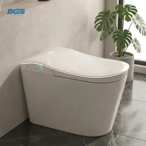 Auto Sensor Flush Electric S-Trap/P-Trap Dual-Flush One Piece Intelligent Toilet Bowl White Smart Toilet Remote Control
