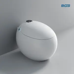 China High Quality Floor Electric Intelligent WC Water Tank Automatic Auto Cleaning One Piece Egg Shape Smart Intelligent Toilet