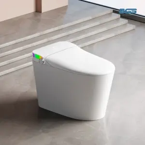 Hotel New Design Ceramic Automatic White Color WC Smart Electronic Intelligent Toilet Bowl with S-Trap Drainage for Bathroom