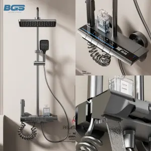 Bathroom Faucet Hot and Cold Modern Shower Sets Accessories Rough-in V Set Luxury Top Quality Black Gold Bathroom Faucet