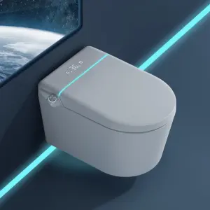 Hotel Automatic Flip Cover Smart Toilet UV Cleaning Foot Sensor Flush Red Light Intelligent Bidet WC Toilet Bowl