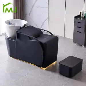 Barber Shop Half Lying Sink Hair Washing Chair Salon Head Spa Shampoo Chair