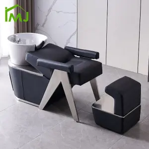 Flushing Equipment Barber Chair Half Lying Hair Washing Sink Chair Head Spa Shampoo Chair