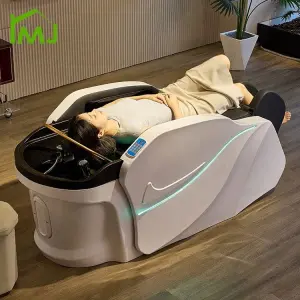 Multifunction Salon Equipment Shampoo Facial Treatment Electric Massage Head Spa Bed