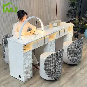 Nail Salon Technician Manicure Table Double Nail Trimming Care Table