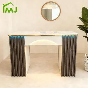 Modern Salon Furniture Storage Wooden Makeup Mesas De ManicuraTable Nail Desk