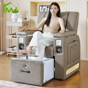 Modern Nail Salon Electric Reclining Foot Spa Bath Manicure Pedicure Spa Chair