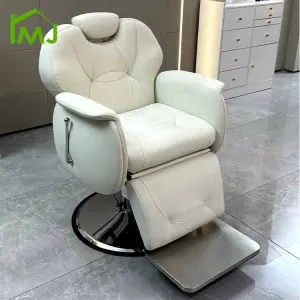 Modern Barbershop Salon Remote Control Adjustment Reclining Rotating Barber Chair