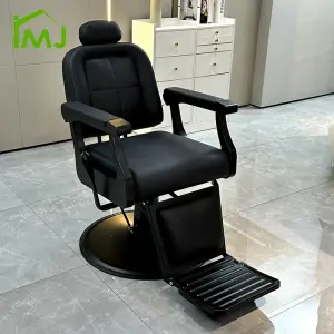 Professional Barbershop Black Hair Salon Furniture Adjustable Rotation Barber Chair