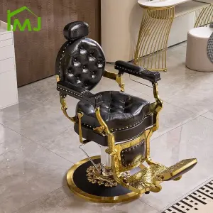 Professional Vintage Barber Chair Hairdressing Hydraulic Recliner Rotatable Barber Chair