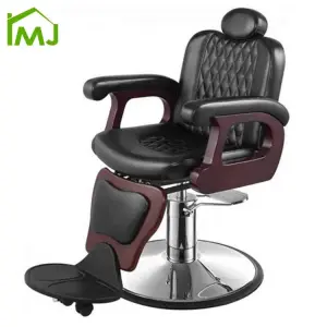 Beauty Salon Furniture Black Vintage Barber Chair Hairdressing Hydraulic Recliner Hair Barber Chair