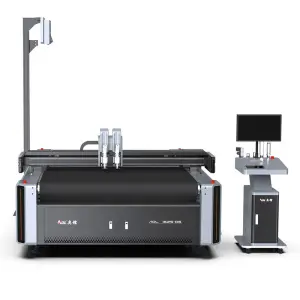 1625 Cnc Digital Corrugated Board Cardboard Automatic Oscillating Knife Ceasing Cutting Roll up Flatbed Cutter